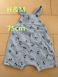 H&M ミッキーマウス柄 サロペット 74cm