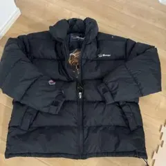 BEARリバーシブル　黒ダウンジャケット　NEWYORK 男女兼用 L