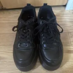 厚底スニーカー　ブラック　M（23〜23.5）