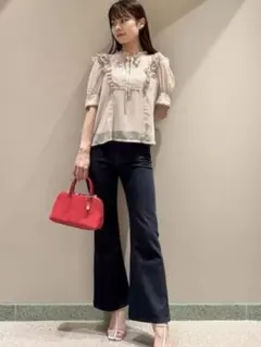 snidel ORGANICSブーツカットデニム