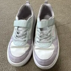 VANS ラベンダー スニーカー ベルクロ　21cm