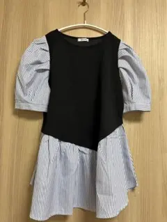 INGNI カットソー ストライプ パフスリーブ