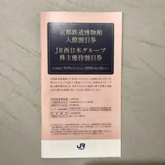 JR西日本グループ株主優待割引券 (京都鉄道博物館入館割引券) 1冊