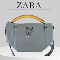 ZARA ザラ 2WAYショルダーバッグ ハンドルデザイン グレージュ