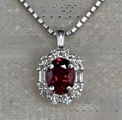 非加熱 ピジョンブラッドルビー0.46ct ネックレストップ