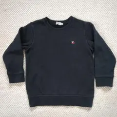 ミキハウス　ダブルビー　刺繍トレーナー 110　黒