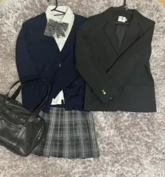 着用1回のみ！すぐ着れる♪スクバ付き コスプレ制服6点セット