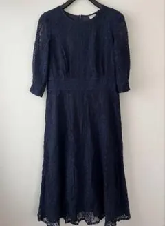 EMMA JAMES ネイビー 総レースワンピース 11号