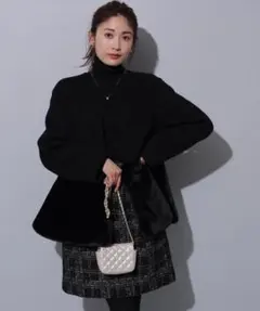 【未使用に近い超美品】アプワイザーリッシェぺプラムファーコート