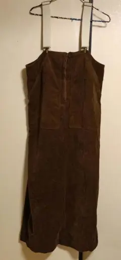 コーデュロイワンピース　ブラウン