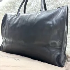 ソメスサドル ボストンバッグ デニムキャンバス×レザー チャコールブラック系 ソメスサドル ボストンバッグ デニムキャンバス×レザー