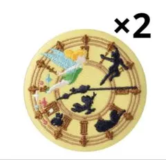 ディズニー刺繍缶バッジ　Biscuit2 ピーターパン 2個セット