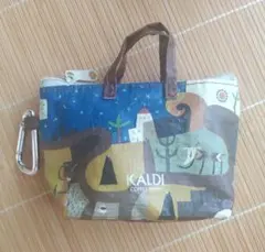 新品未開封 カルディ 伝説の柄 エコバッグ カナビラ付き ミニ バッグ チャーム