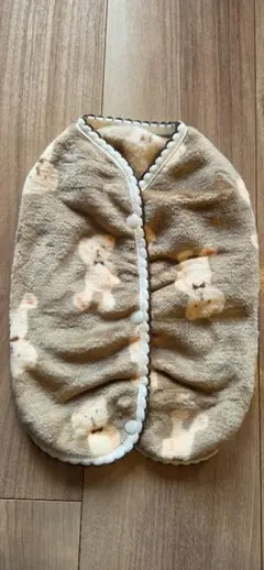 犬用 ベスト ボア素材 くま柄
