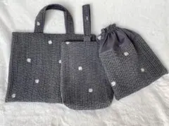 入園・入学 ヌビ刺繍 レッスンバック シューズバック お着替え袋3点