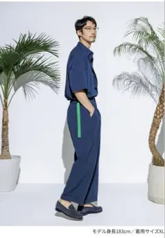 【新品未開封】定価14,300円東原亜希FORME メンズ　シャツ　ネイビーL