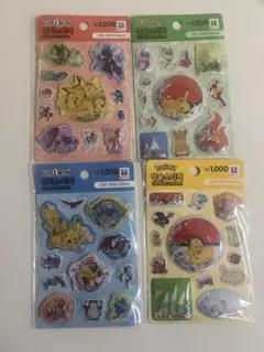 韓国ダイソー 韓国限定 ポケモン ポケモンシール ウォーターシール 4枚セット
