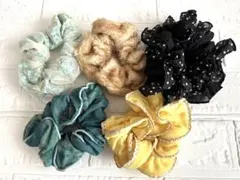 【セット】シュシュ 5個セット 可愛い ヘアゴム まとめ髪に！