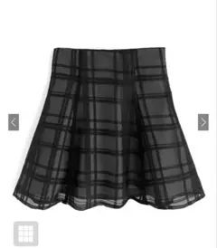 GRL インパン裏地付きチェック柄フレアミニスカート[tu1028]