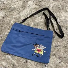 未使用　アルベロベロ　ショルダーバッグ　サコッシュ　ぶたちゃん　ナイロン　ブルー