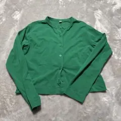 UNIQLO グリーン　カーディガン　ショート丈　M ユニクロ