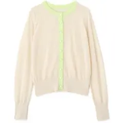 N. Natural Beauty Basicシアーバイカラーニットカーディガン