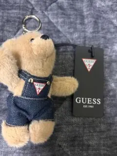 GUESS クマのぬいぐるみキーホルダー