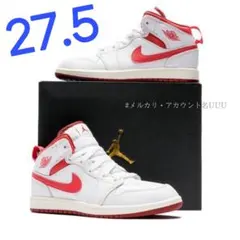 【新品27.5cm】NIKE｜エアジョーダン１MID｜ホワイト/レッド/セイル