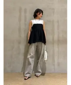 ミラオーウェン　ルーズフィットワイドバギーデニムパンツのサムネイル