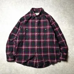 90s〜 Eddie Bauer old フランネルシャツ チェック 白タグ L