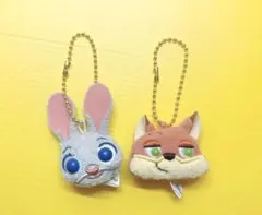 【新品・未使用】ディズニー ズートピア/キーホルダー 2点セット(バラ売り不可)