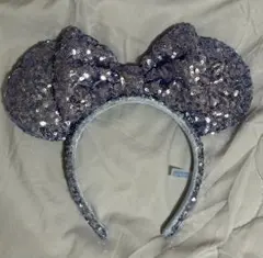 ディズニー カチューシャ スパンコール 青 水色 ミニー