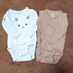 H&M オーガニックコットンロンパース 2点セット