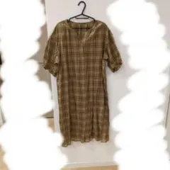 サマンサモスモスブルー 半袖シャツワンピース