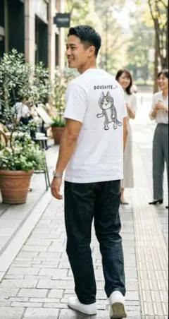 SHIGOTO NEKO 猫デザイン Tシャツ