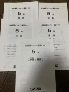2026年最新】サピックス 5年 マンスリー確認テストの人気アイテム