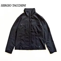 セルジオタッキーニ ジャケット 【M】スタンドカラー ポケット ブラック 春秋
