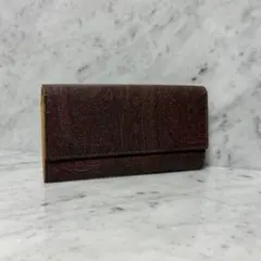 90s ETRO エトロ 長財布 本革 ペイズリー 総柄 二つ折りのサムネイル