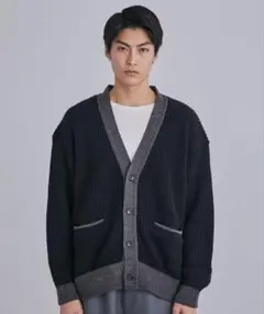 26ss H BEAUTY&YOUTH リネンクロップドクルーネックカーディガン