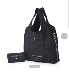 DEAN & DELUCA ショッピングバッグ エコバッグ ブラック 折りたたみ