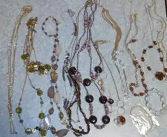 値下げ★新品未使用カラフルネックレス&ブレス14点セット