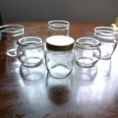 プリンの空き瓶  3種類セット 6個 モロゾフ他