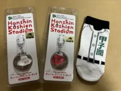 甲子園　チューリップハット　キーホルダー　2個　ユニフォームペットボトルホルダー