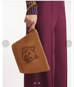 Maison Kitsune FOX HEAD ZIPPED POUCHのサムネイル