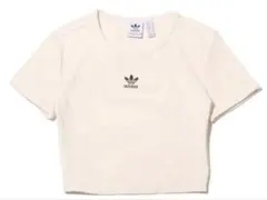 adidas originals クロップドショート丈 リブ Tシャツ Sサイズ