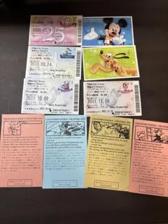ディズニーリゾート　パスポート　チケット　使用済み　2009 2011 2013