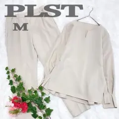 【極美品】PLST 2024 フェイクパールカフス ブラウスパンツ セットアップのサムネイル