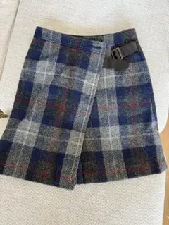 美品 MACKINTOSH PHILOSOPHY チェック柄ラップスカート 36