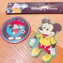 macy's ディズニー　ステッカー　ミッキー　2枚セット