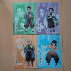 【セール】鬼滅の刃クリアファイル4種 未使用品 炭治郎 猪之助 胡蝶しのぶ 善逸